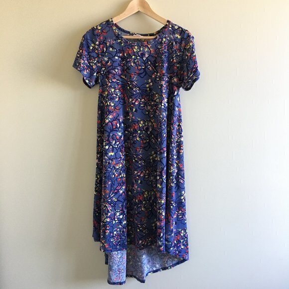 Lularoe Carly Dress rocket‎ print high Low - Picture 1 of 5